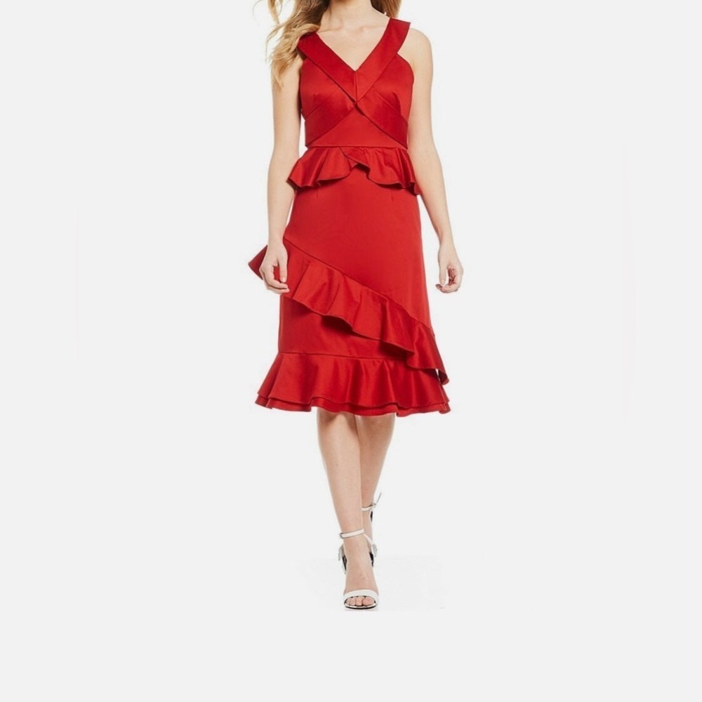 Gianni Bini Red Ruffle Dress